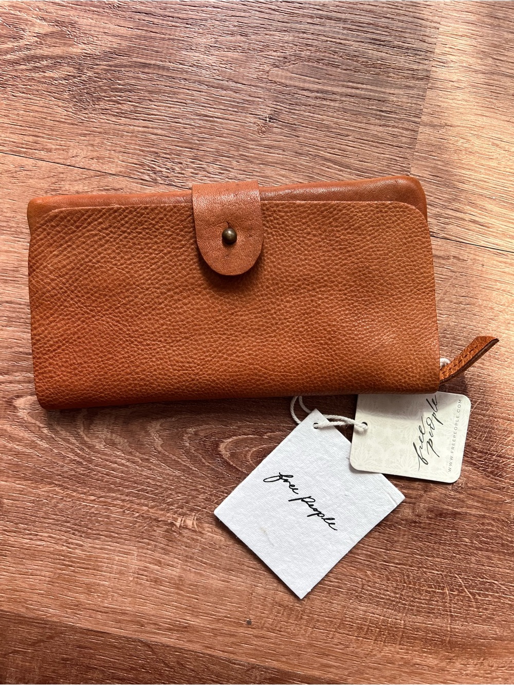 Free People Pebbled Leather Wallet NWT RT $108